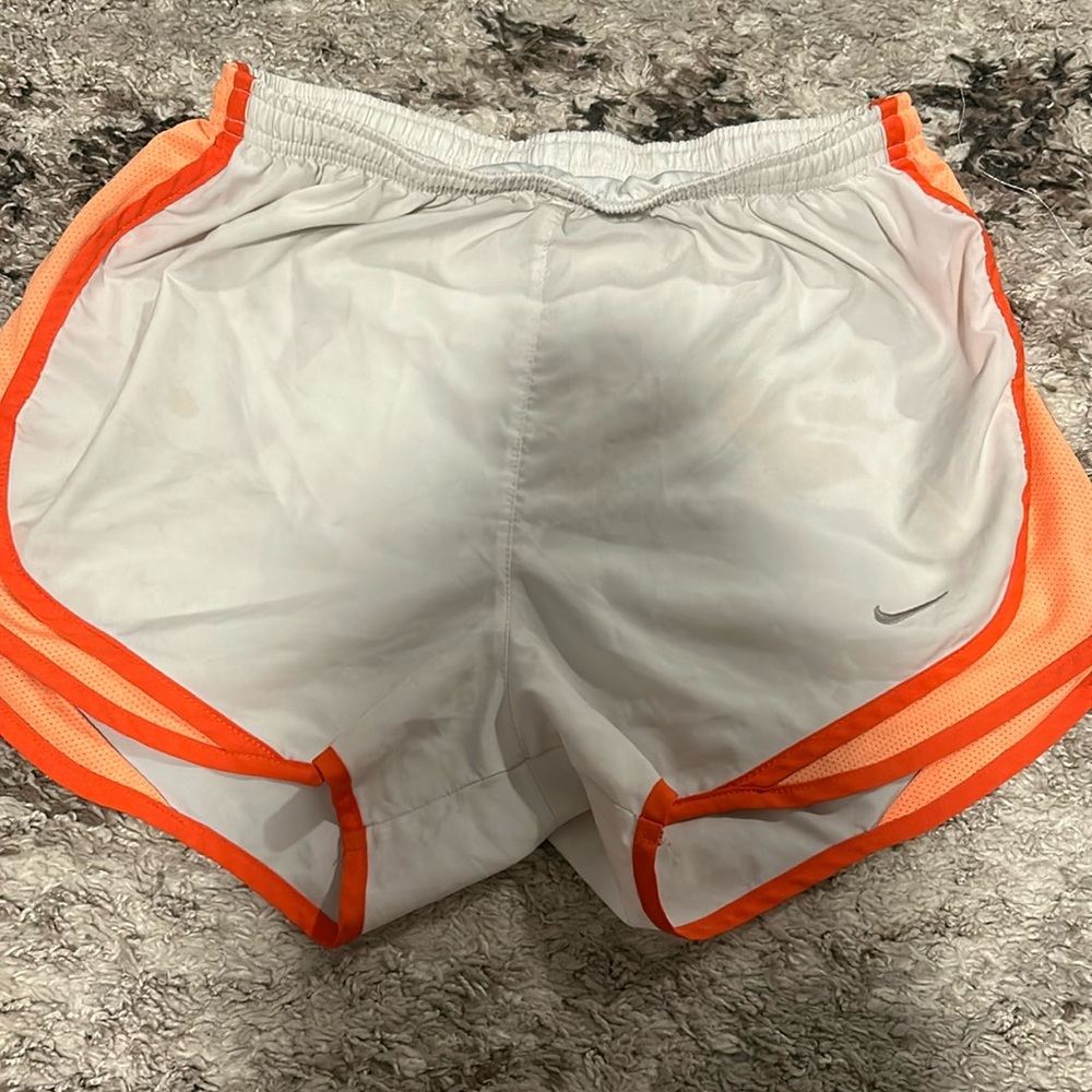 White Nike shorts